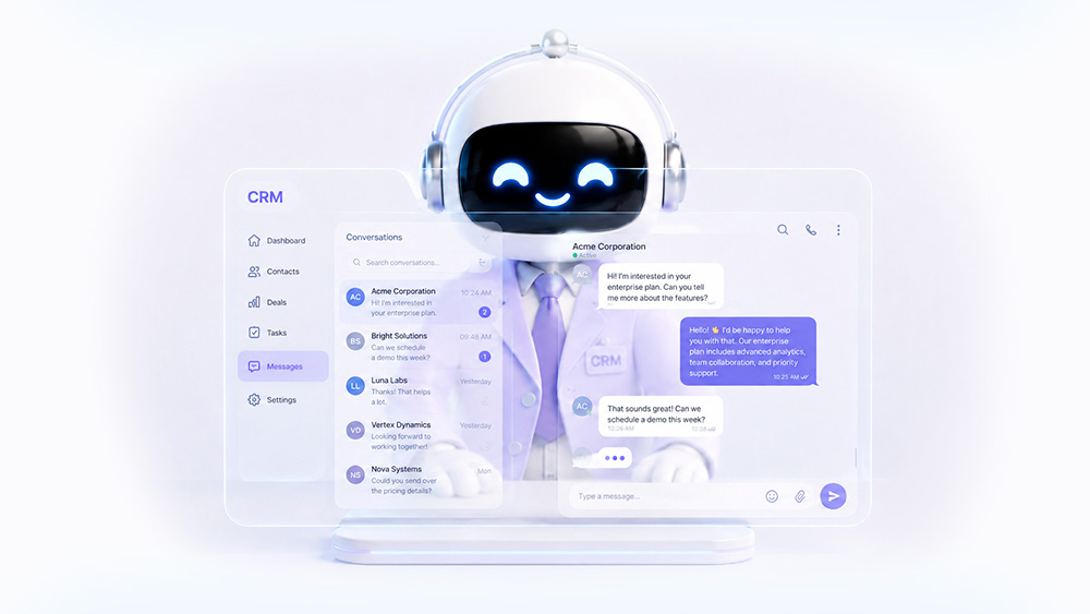 Botconsole AI assistant managing conversations in the CRM